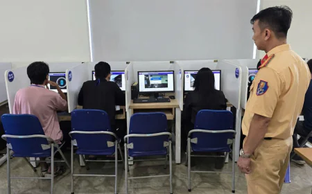 Từ 1/6, áp dụng bộ đề lý thuyết mới trong kỳ thi sát hạch cấp Giấy phép lái xe