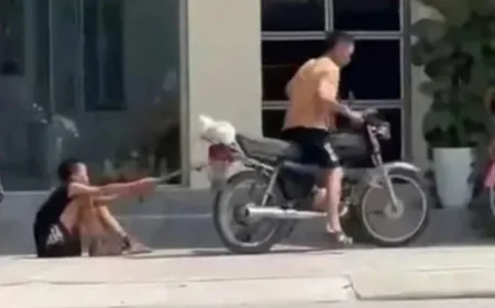 Luật sư nói gì về vụ bố dùng xích kéo lê con trai trên phố?