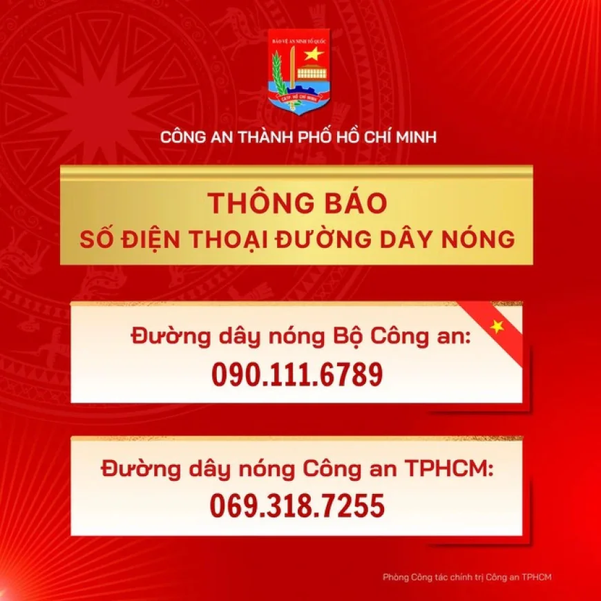 Công an TP.HCM công bố đường dây nóng tiếp nhận phản ánh tiêu cực, hành chính