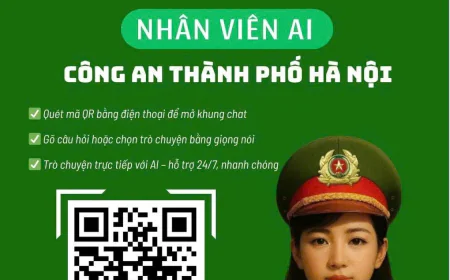 Công an Hà Nội ra mắt "Cảnh sát AI" làm việc 24/24h