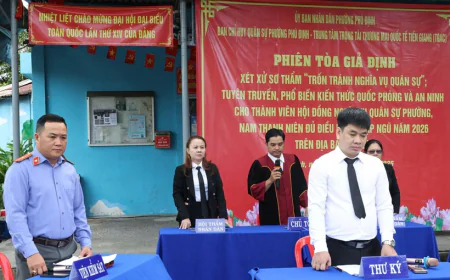 Tổ chức phiên tòa giả định nhằm nâng cao ý thức chấp hành nghĩa vụ quân sự